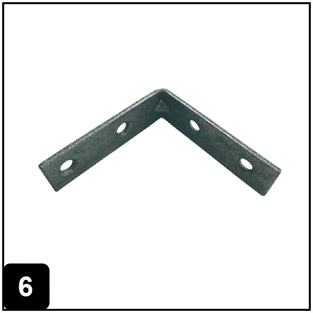 slide 6 of 6, RELIABILT 2-in x 0.625-in x 2-in 1.8 -Gauge Galvanized Steel Corner brace 2 -Pack, 1 ct