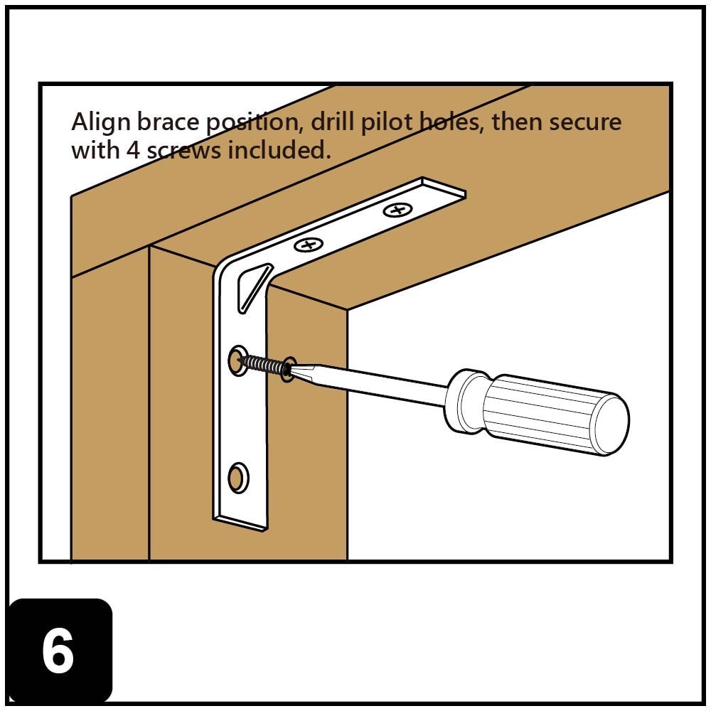 slide 6 of 6, RELIABILT 2.5-in x 0.625-in x 2.5-in 2 -Gauge Galvanized Steel Corner brace 2 -Pack, 1 ct