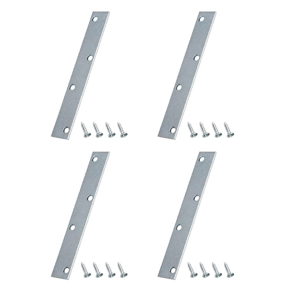 slide 1 of 4, RELIABILT 3-in x 0.75-in x 0.071-in 1.8 -Gauge Zinc-plated Steel Mending brace 4 -Pack, 1 ct