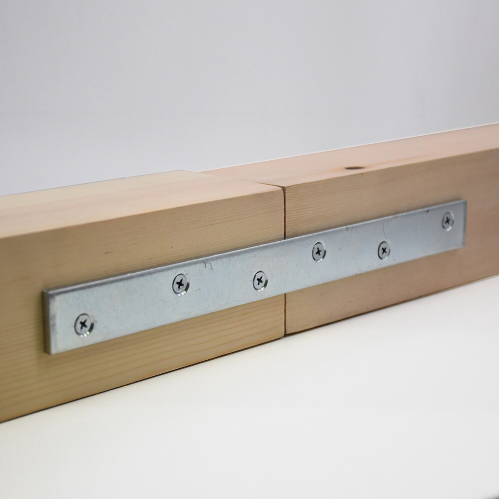 slide 4 of 4, RELIABILT 12-in x 1.125-in x 0.17-in 4.5 -Gauge Zinc-plated Steel Mending brace, 1 ct