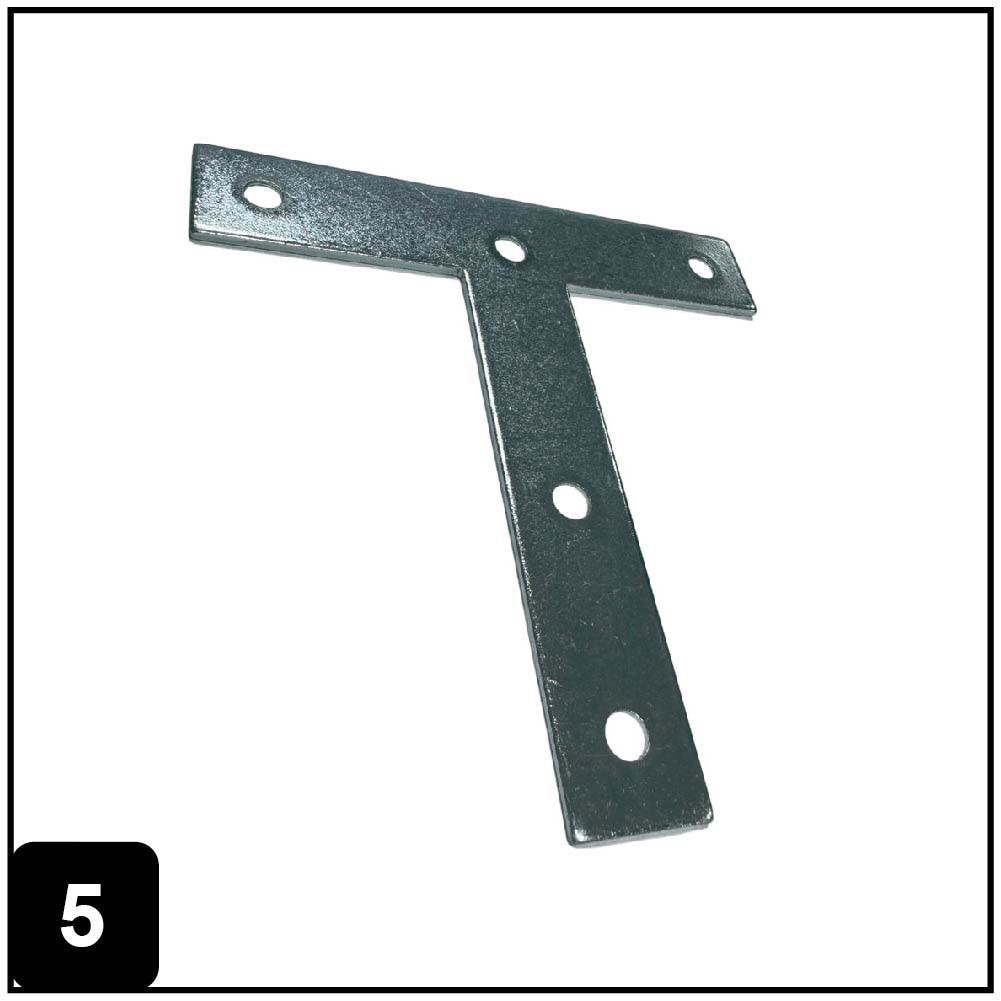 slide 6 of 6, RELIABILT 3-in x 0.625-in x 3-in 2 -Gauge Zinc-plated Steel T-Plate 2 -Pack, 1 ct