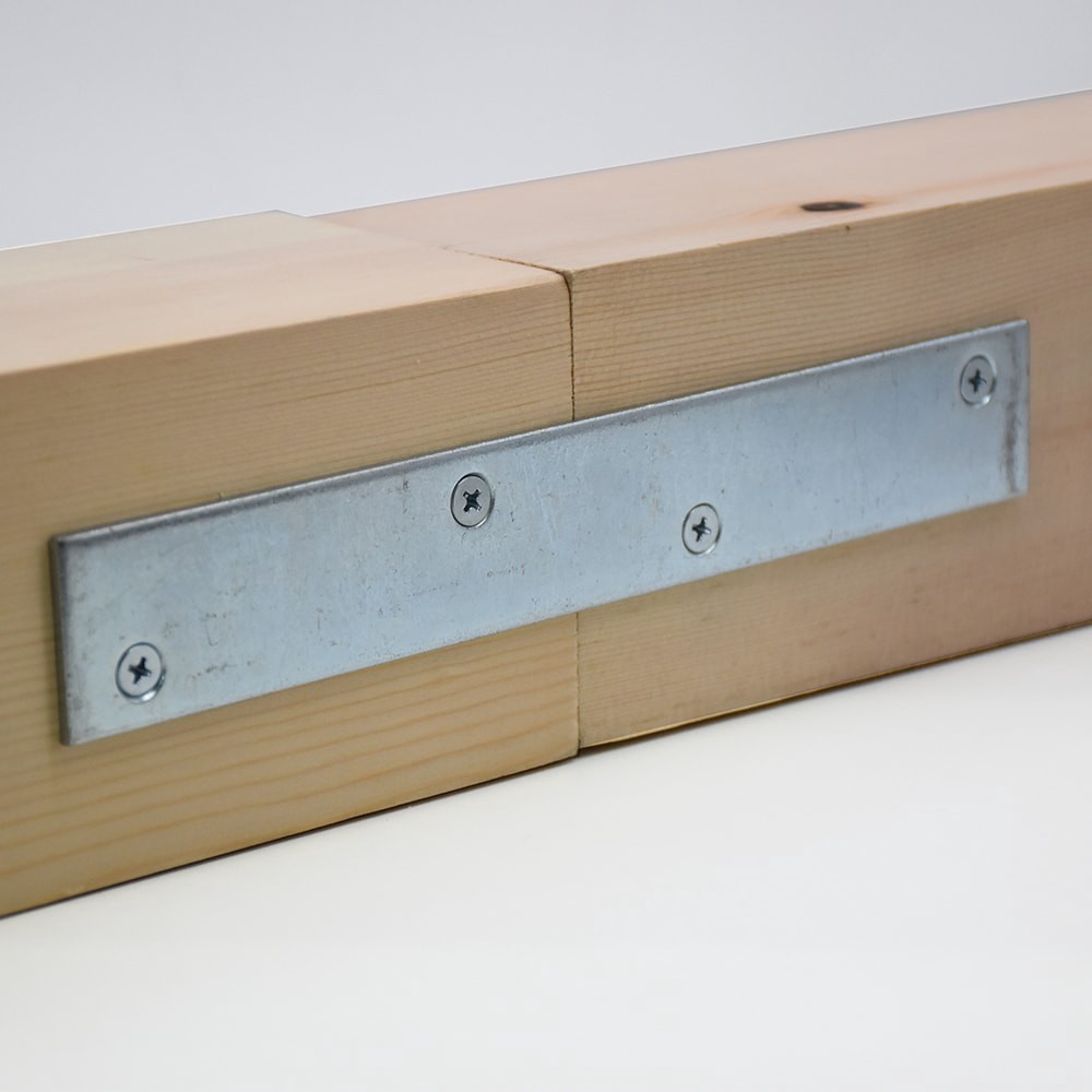 slide 4 of 4, RELIABILT 8.0-in x 1.25-in x 0.10-in 2.5 -Gauge Zinc-plated Steel Mending brace, 1 ct