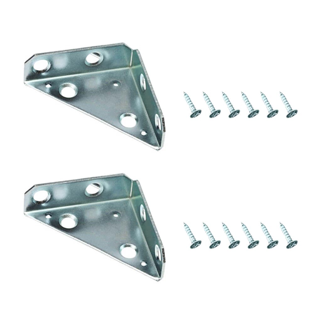 slide 1 of 4, RELIABILT 3-in x 3-in x 0.82-in 2 -Gauge Zinc-plated Steel Corner brace 2 -Pack, 1 ct