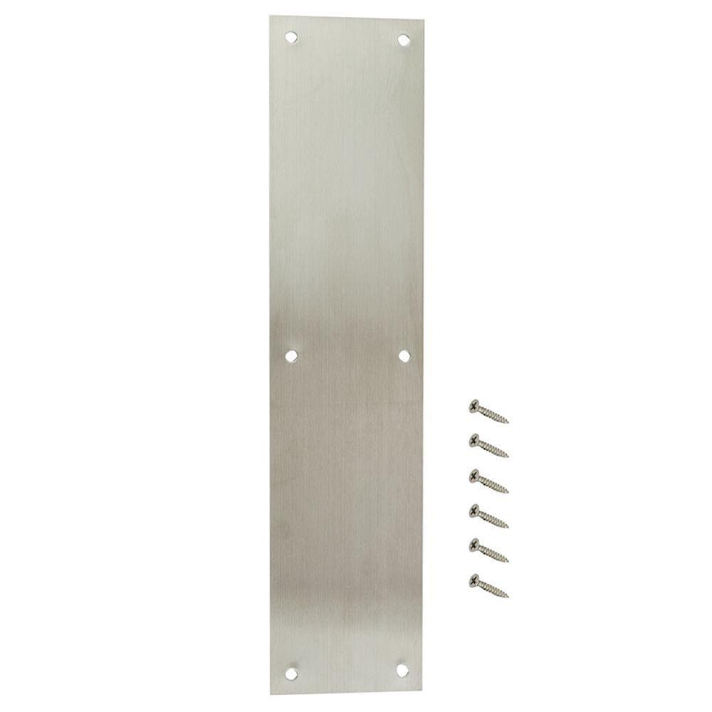 slide 1 of 5, RELIABILT 3-1/2-in W x 15-in H Stainless steel Push plate, 1 ct