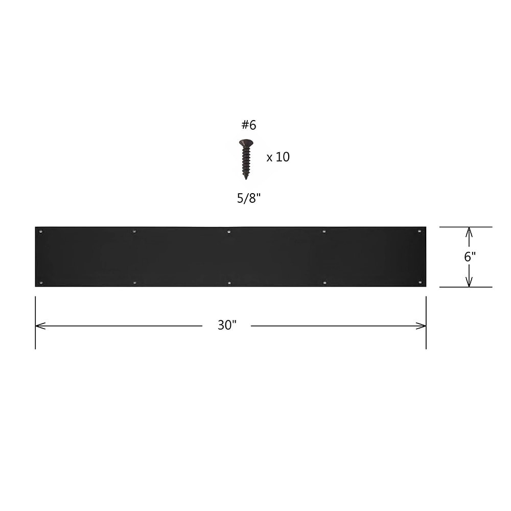 slide 4 of 6, RELIABILT 6-in W x 30-in H Kick Plate, 1 ct