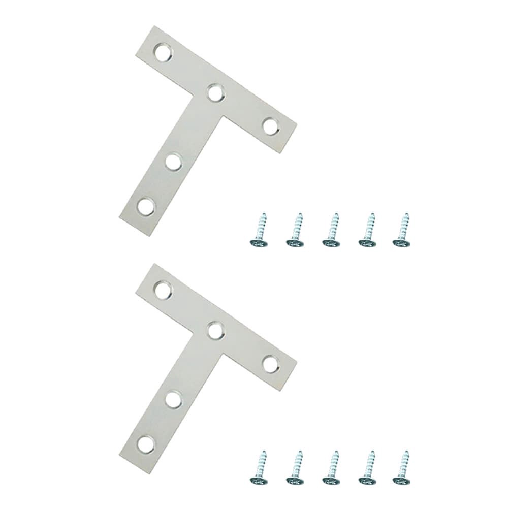 slide 1 of 4, RELIABILT 4-in x 0.75-in x 4-in 2 -Gauge Zinc-plated Steel T-Plate 2 -Pack, 1 ct
