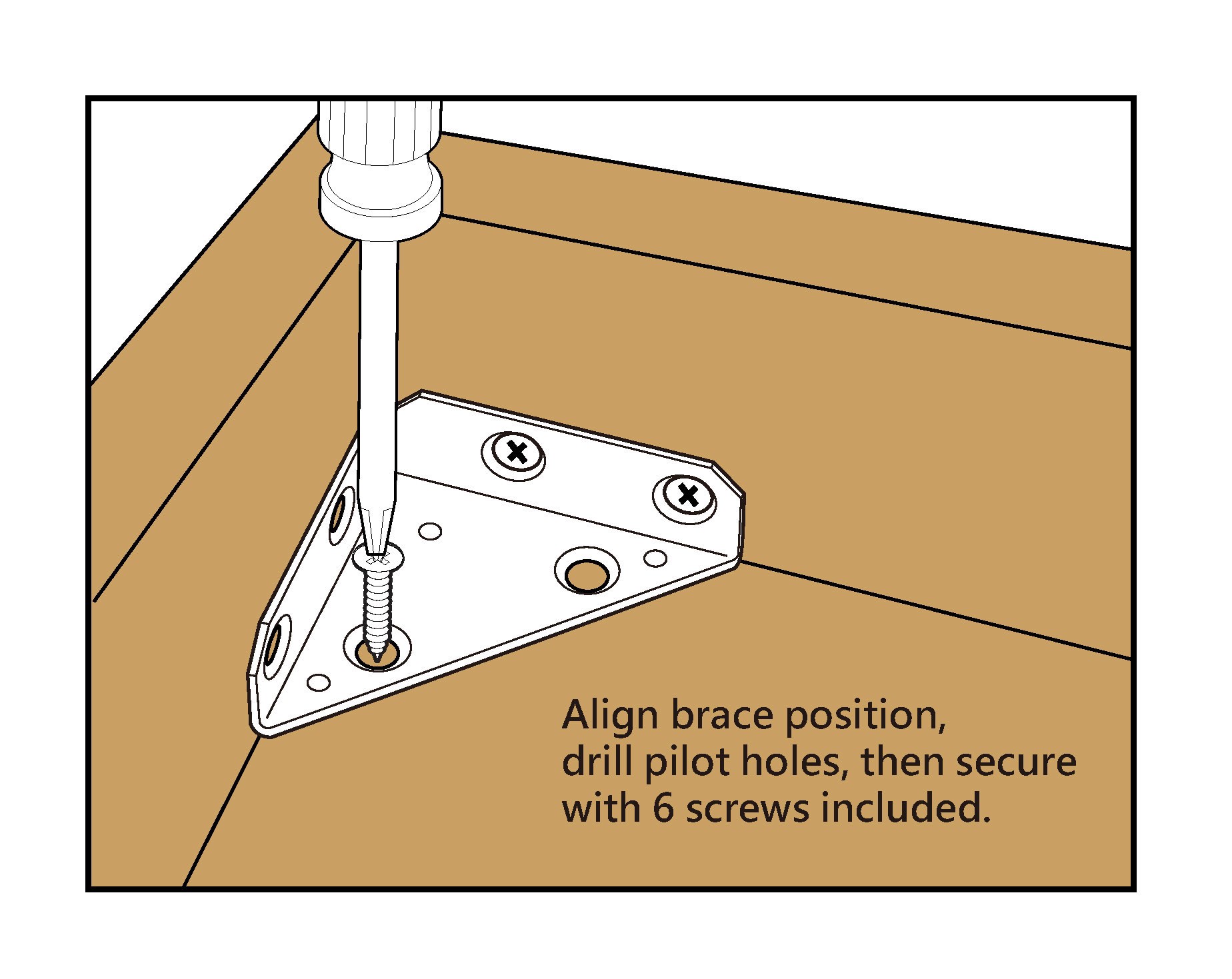 slide 2 of 4, RELIABILT 2-in x 2-in x 0.61-in 1.5 -Gauge Zinc-plated Steel Corner brace 2 -Pack, 1 ct