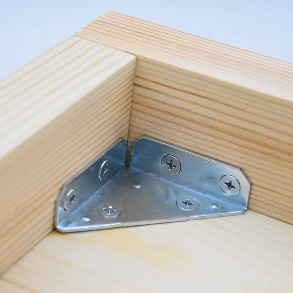 slide 4 of 4, RELIABILT 2-in x 2-in x 0.61-in 1.5 -Gauge Zinc-plated Steel Corner brace 2 -Pack, 1 ct