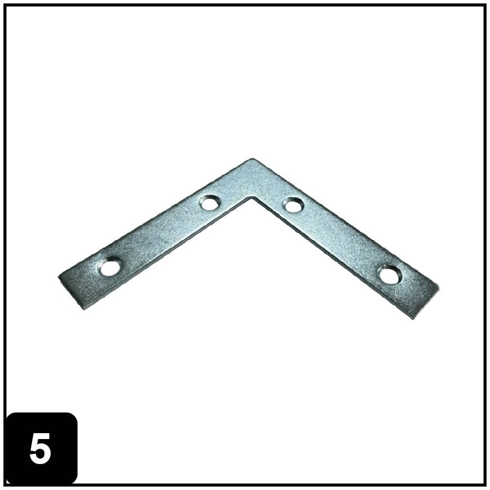 slide 5 of 6, RELIABILT 1.5-in x 0.375-in x 1.5-in 1.5 -Gauge Zinc-plated Steel Flat brace 4 -Pack, 1 ct