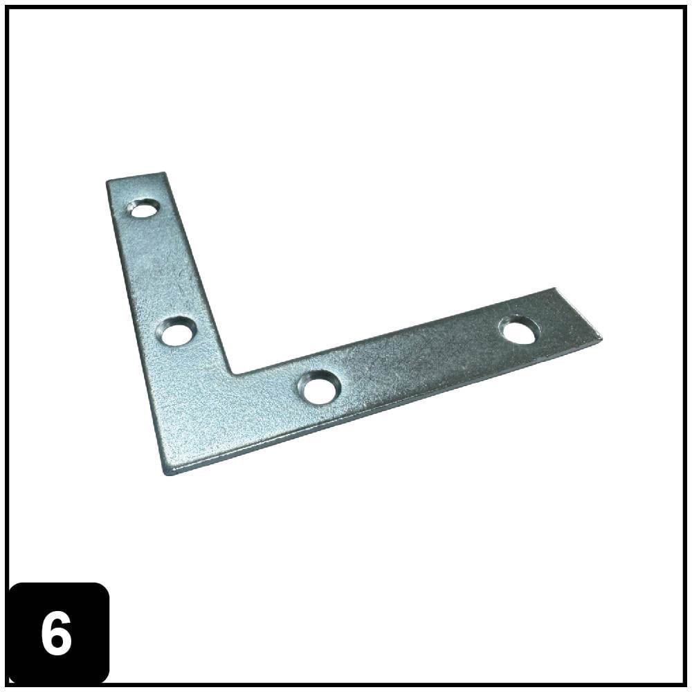 slide 6 of 6, RELIABILT 1.5-in x 0.375-in x 1.5-in 1.5 -Gauge Zinc-plated Steel Flat brace 4 -Pack, 1 ct
