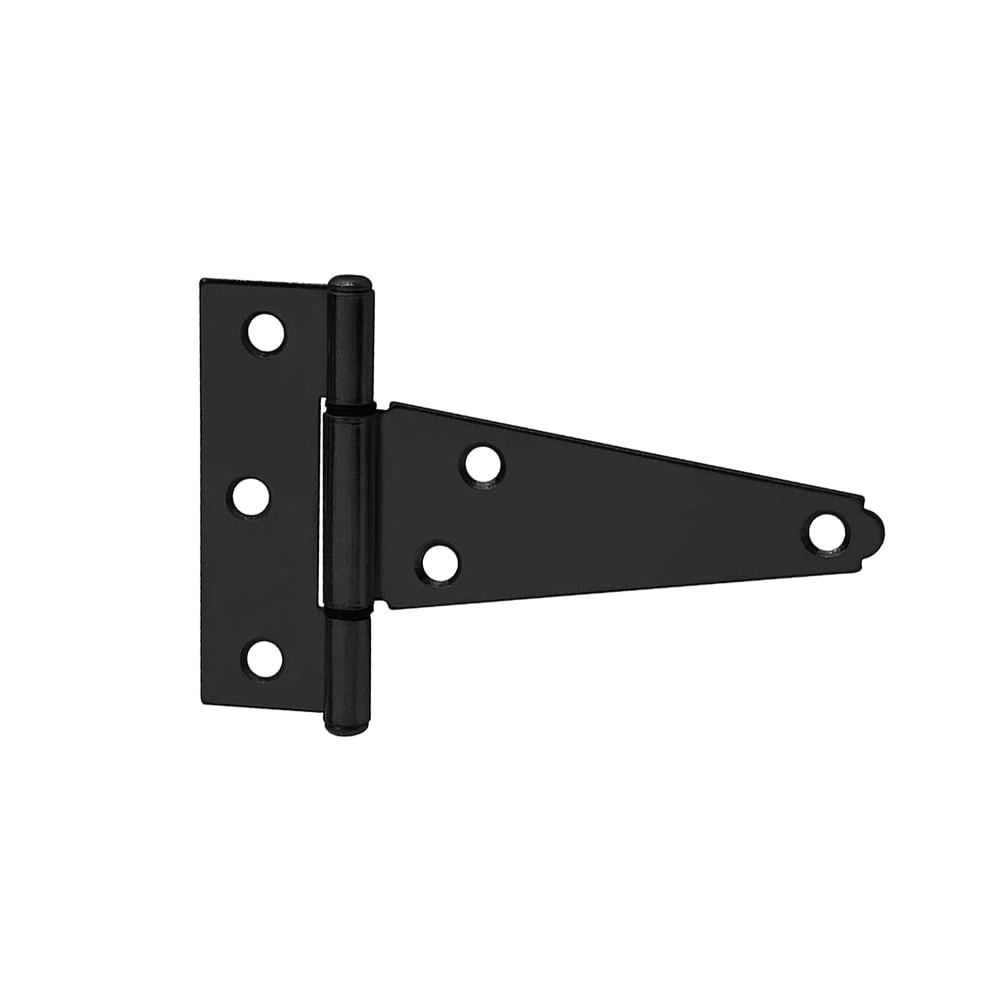 slide 6 of 6, RELIABILT 4-in H Black Zinc-Plated T-shaped Interior/Exterior Door Hinge, 1 ct