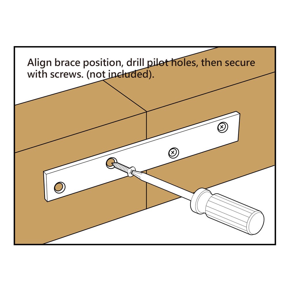 slide 2 of 4, RELIABILT 6-in x 1.125-in x 0.1-in 2.5 -Gauge Zinc-plated Steel Mending brace, 1 ct