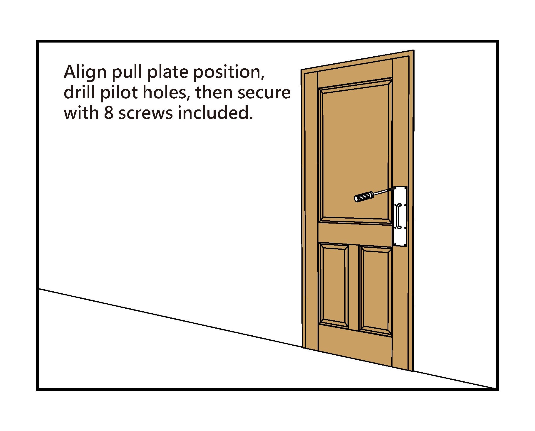 slide 2 of 4, RELIABILT 4-in W x 16-in H Stainless steel Pull plate, 1 ct
