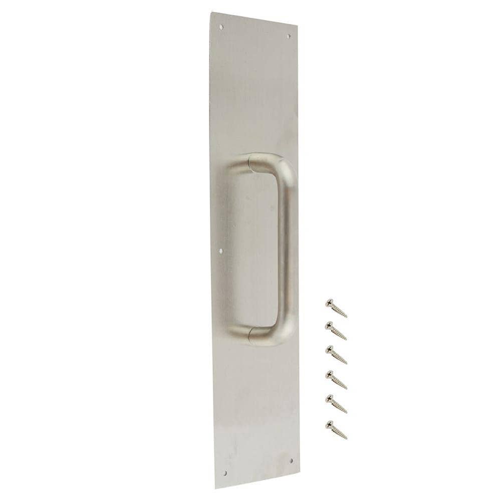 slide 1 of 4, RELIABILT 4-in W x 16-in H Stainless steel Pull plate, 1 ct