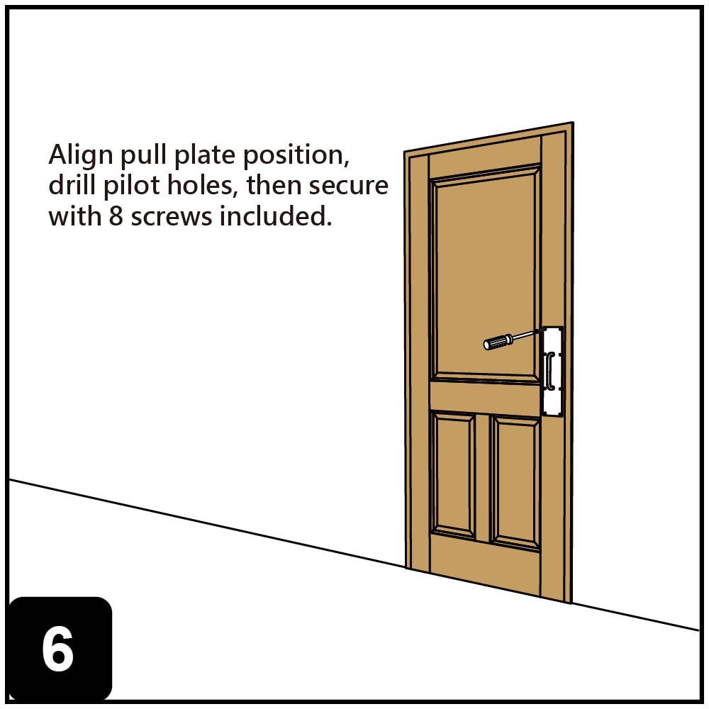 slide 6 of 6, RELIABILT 4-in W x 16-in H Stainless steel Pull plate, 1 ct