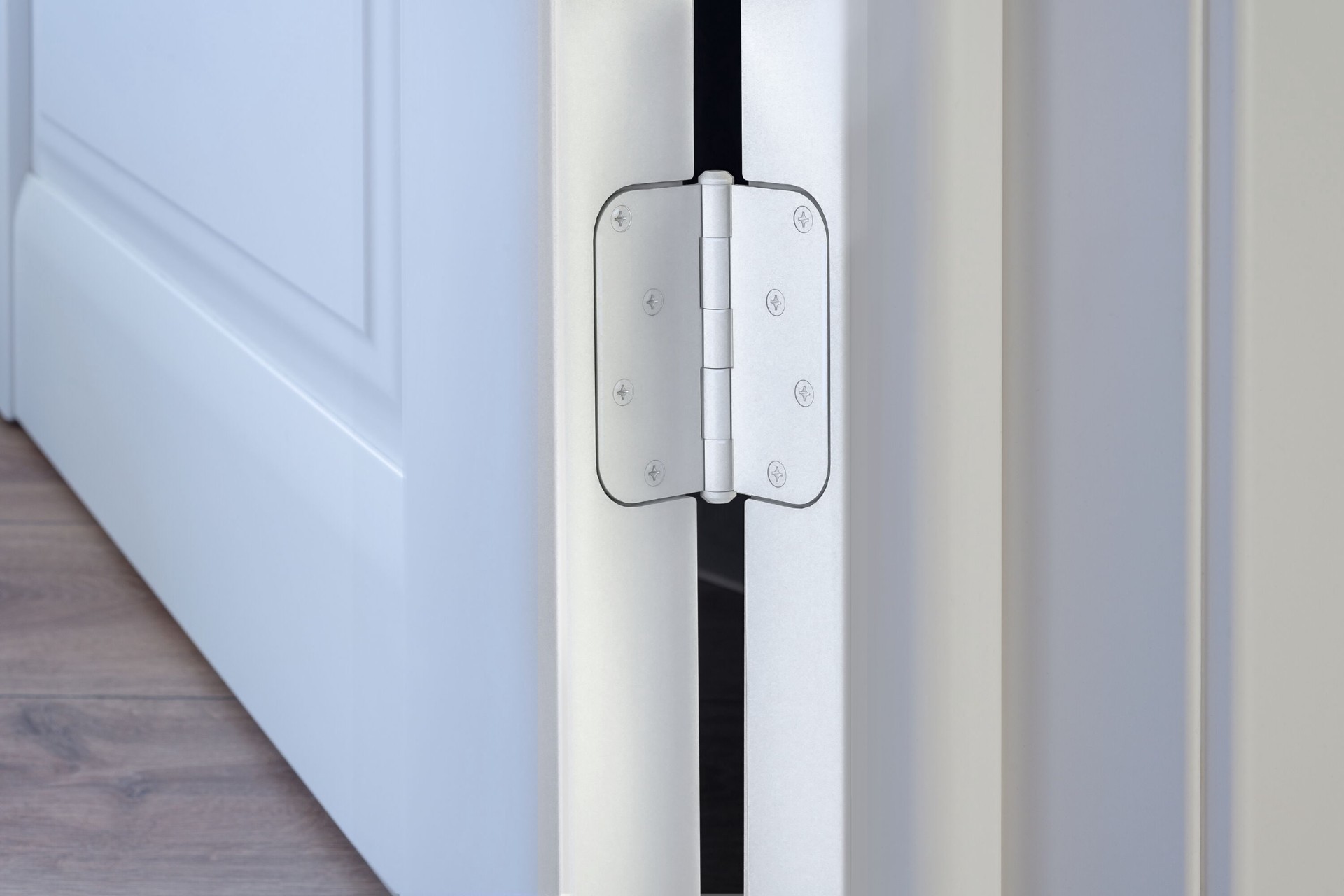 slide 6 of 6, RELIABILT 3-1/2-in H x 5/8-in Radius White Mortise Interior Door Hinge, 1 ct