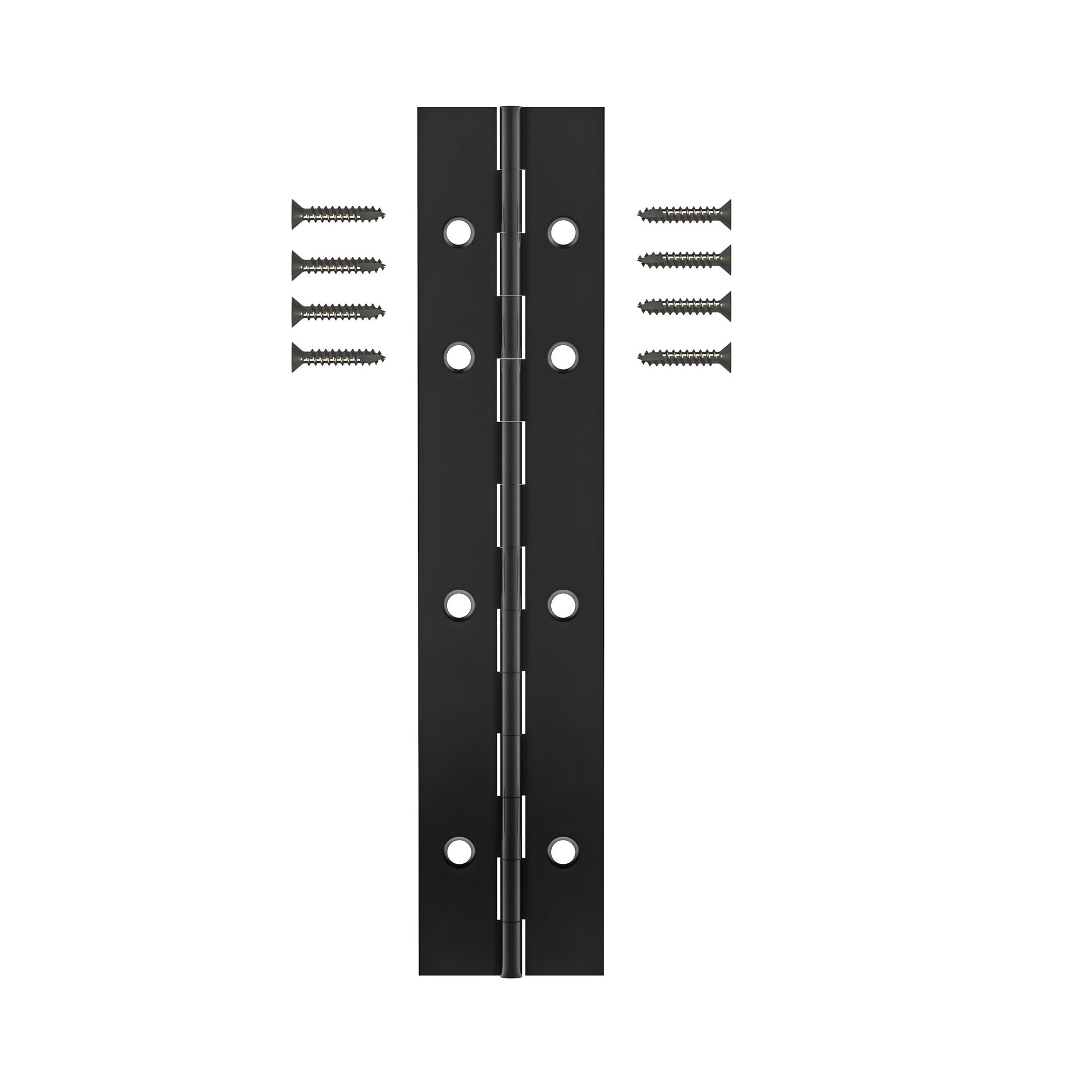 slide 5 of 6, RELIABILT 30-in H Square Black Piano/Continuous Interior Door Hinge, 1 ct