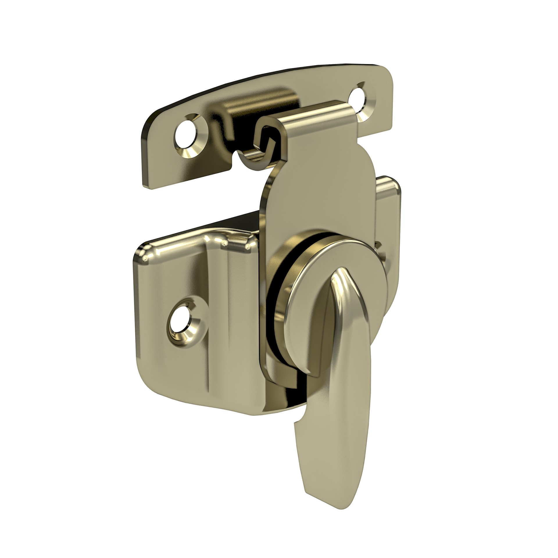 slide 2 of 4, RELIABILT Brass Steel Flush Bottom latch, 1 ct