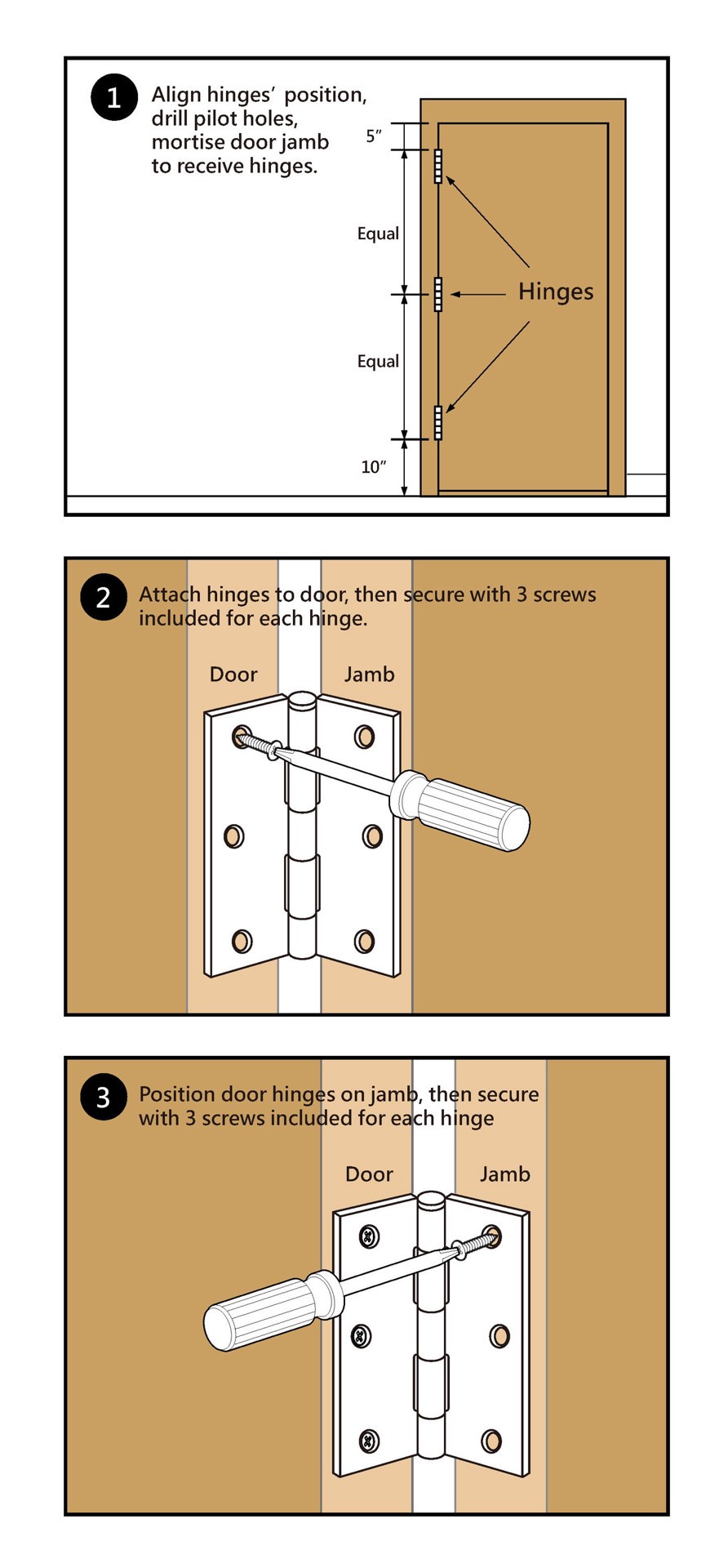 slide 2 of 6, RELIABILT 2-1/2-in H Gold Mortise Interior/Exterior Door Hinge 2 -Pack, 1 ct