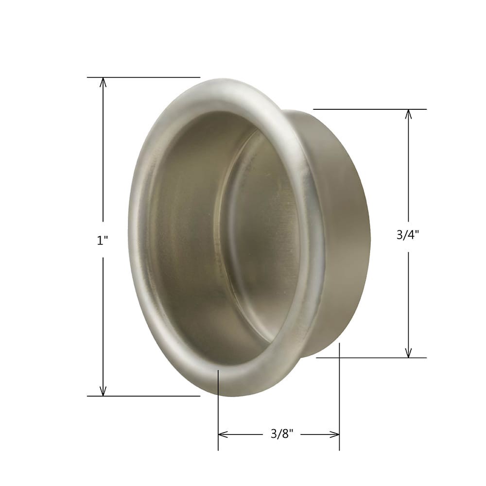 slide 4 of 6, RELIABILT 0.75-in Painted Satin nickel Sliding Closet Door Finger Pull ( 4 -Pack), 1 ct