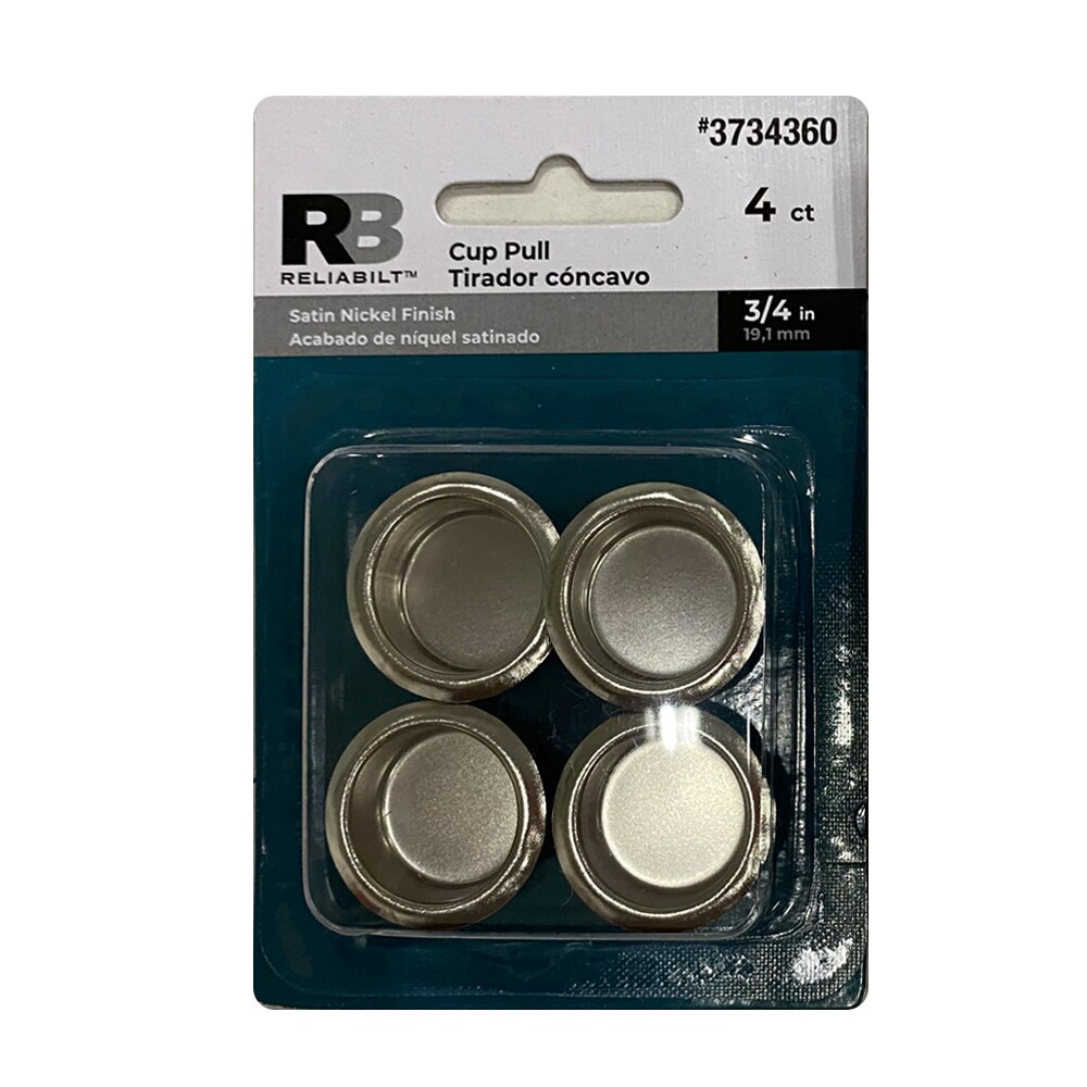 slide 6 of 6, RELIABILT 0.75-in Painted Satin nickel Sliding Closet Door Finger Pull ( 4 -Pack), 1 ct