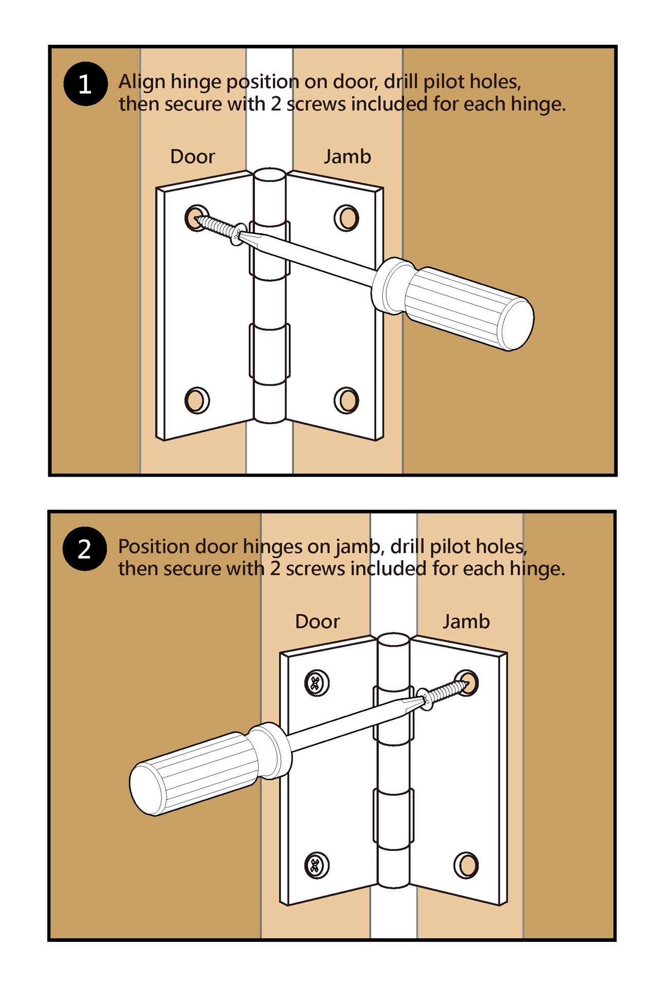 slide 2 of 6, RELIABILT 1-1/2-in H Gold Mortise Interior/Exterior Door Hinge 2 -Pack, 1 ct