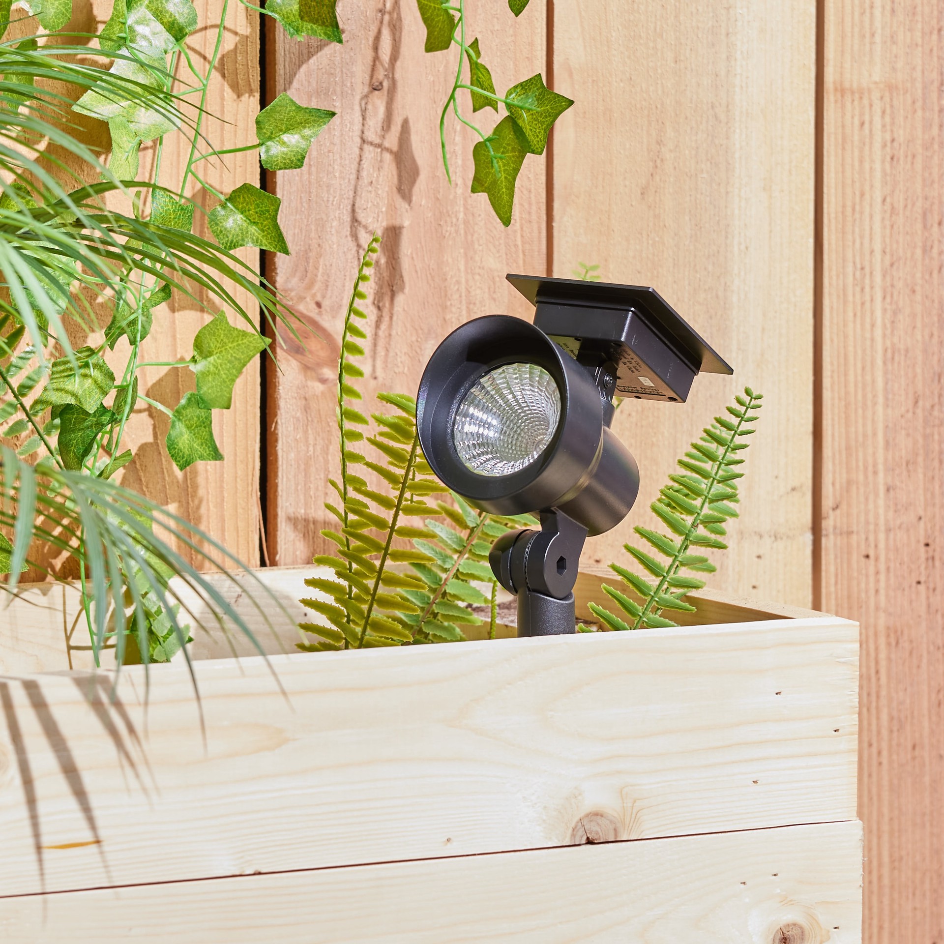 slide 5 of 6, Harbor Breeze 20 -Lumens Black Solar LED Flood light, 1 ct