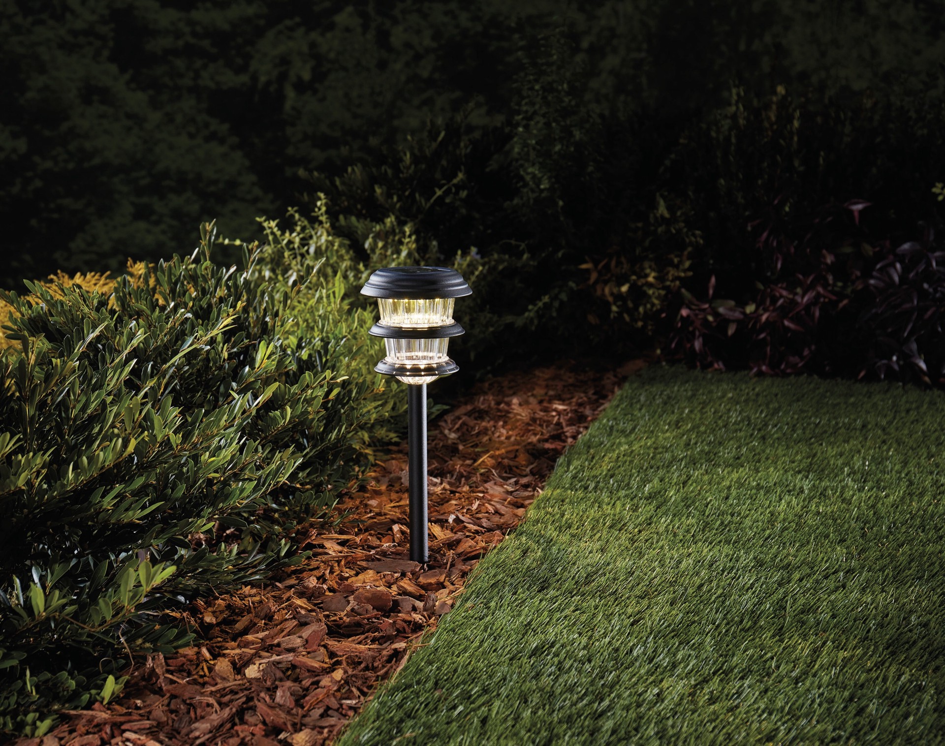 slide 2 of 6, Harbor Breeze 10 -Lumens Black Solar LED Outdoor Path Light Kit ( 3500-K ), 1 ct