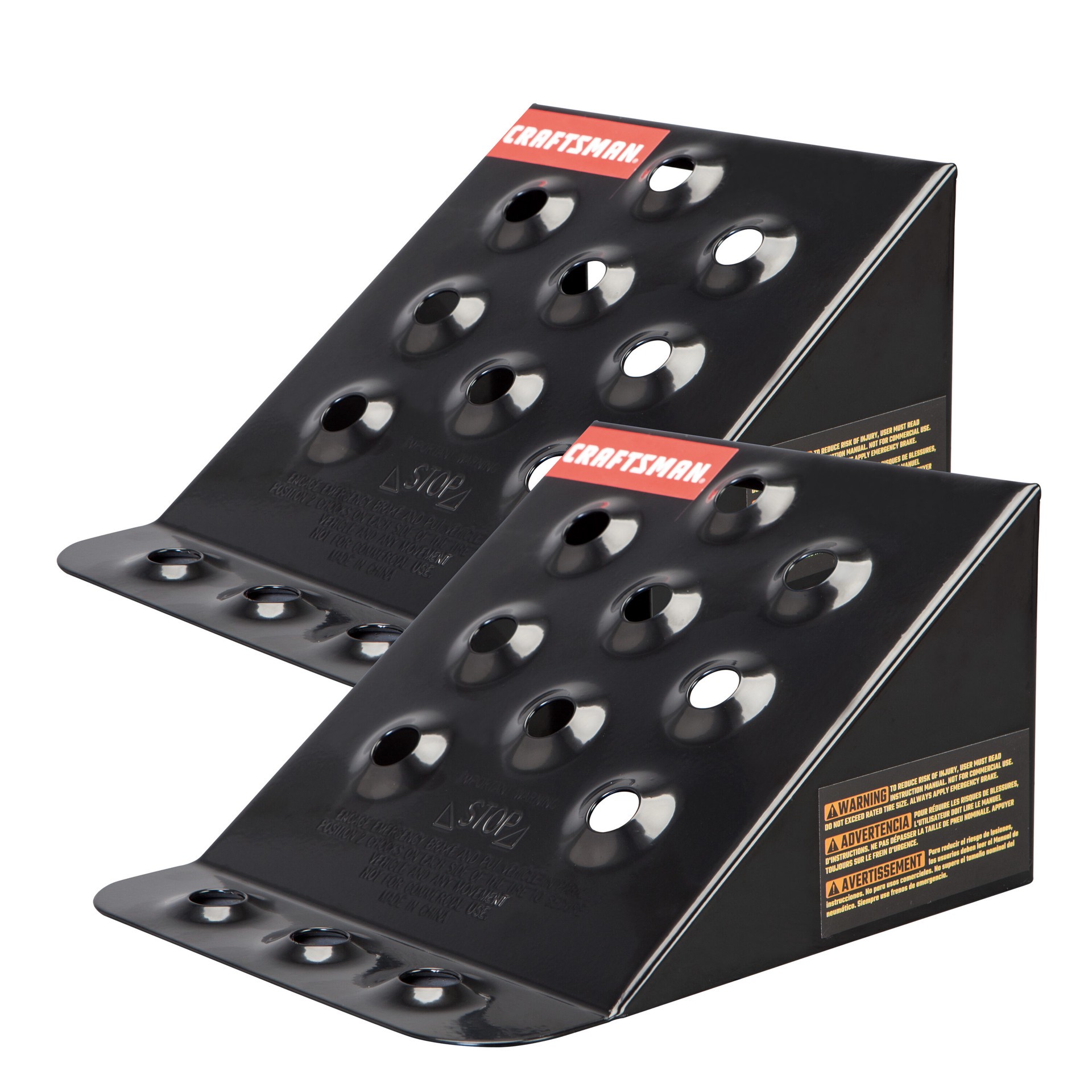 slide 3 of 6, CRAFTSMAN Craftsman Steel Wheel Chocks, 1 ct