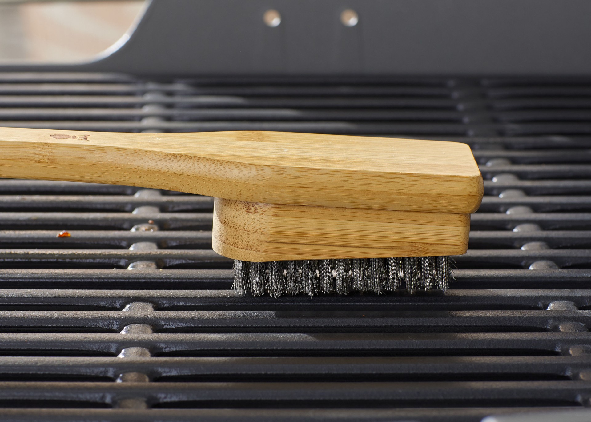 slide 5 of 6, Weber Bamboo Grill Brush 18-in Wood Handle, 1 ct