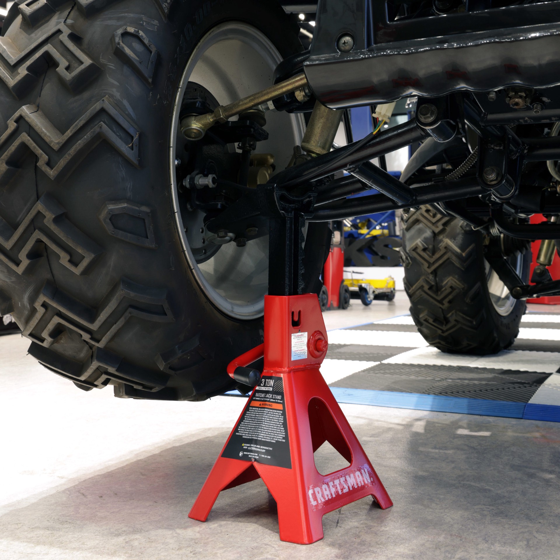 slide 5 of 6, CRAFTSMAN Black 3-Ton Steel Manual Jack stand set, 1 ct