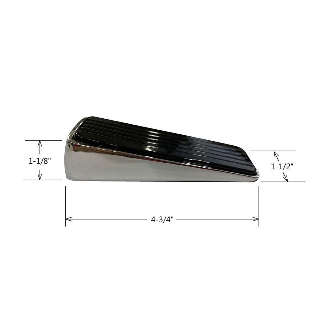 slide 4 of 4, RELIABILT 4-3/4-in Chrome Wedge Door Stop, 1 ct
