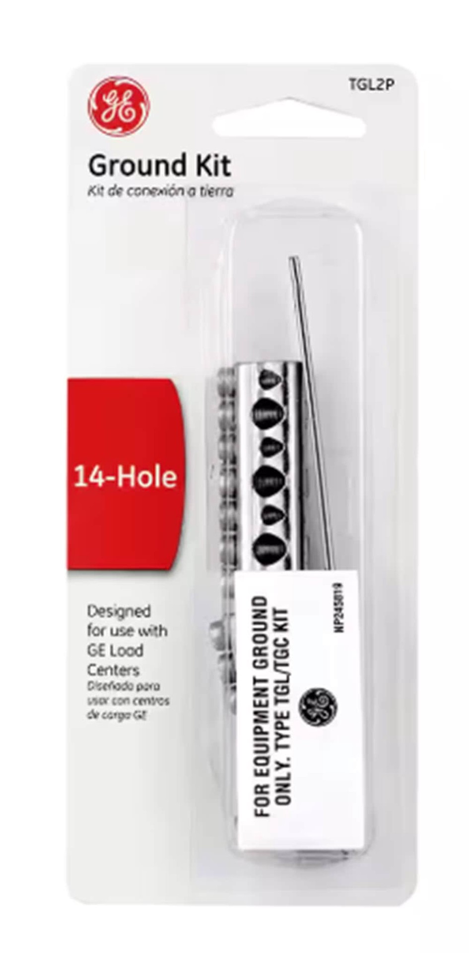 slide 5 of 5, GE 14 Terminal Aluminum Ground bar kit, 1 ct