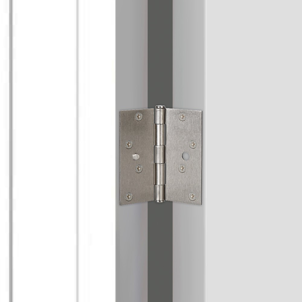 slide 5 of 6, RELIABILT 4-in H Square Satin Nickel Security Interior Door Hinge 3 -Pack, 1 ct