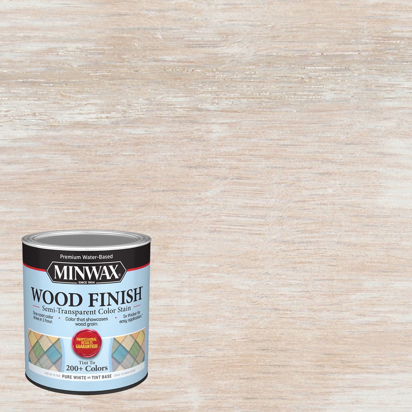 slide 1 of 6, Minwax Wood Finish Water-based White Frost MW1071 Semi-transparent Interior Stain ( 1-quart ), 1 ct