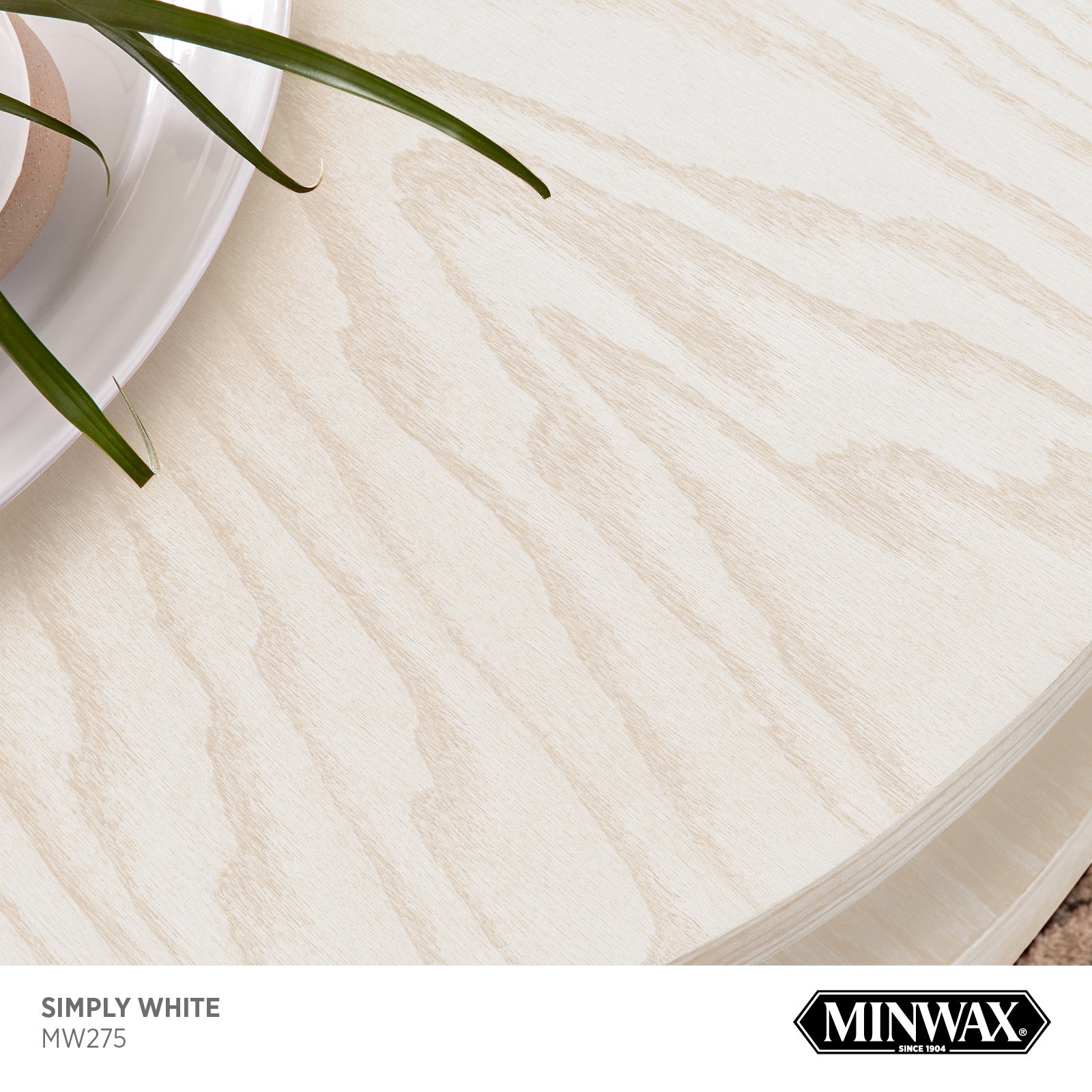 slide 2 of 6, Minwax Wood Finish Water-based Simply White MW275 Semi-transparent Interior Stain ( 1-quart ), 1 ct