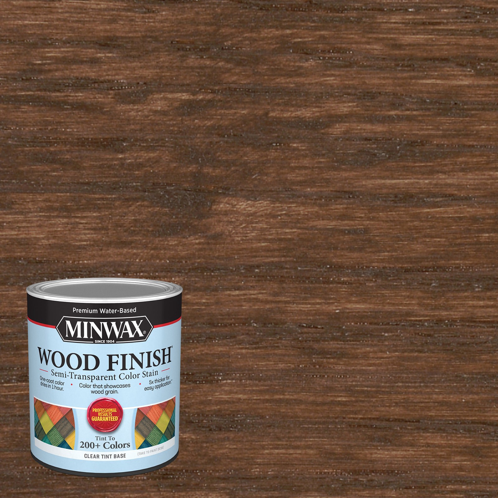 slide 1 of 6, Minwax Wood Finish Water-based Raw Umber MW1016 Semi-transparent Interior Stain ( 1-quart ), 1 ct