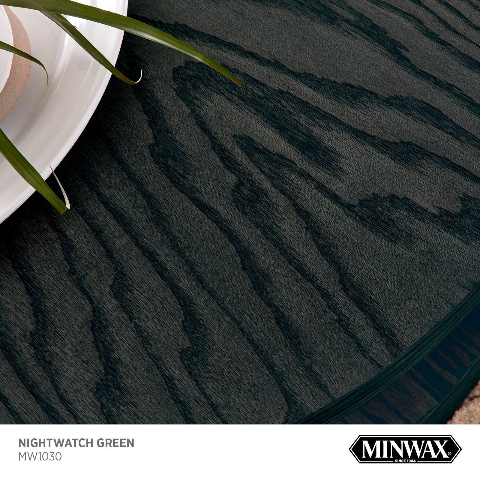slide 2 of 6, Minwax Wood Finish Water-based Nightwatch Green MW1030 Semi-transparent Interior Stain ( 1-quart ), 1 ct