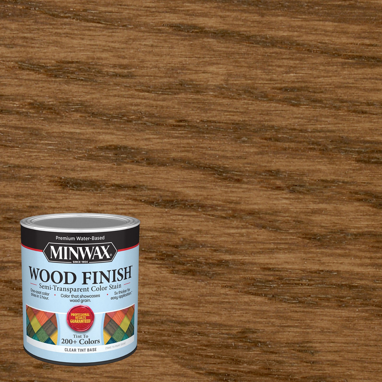slide 1 of 6, Minwax Wood Finish Water-based Charming Brown MW1034 Semi-transparent Interior Stain ( 1-quart ), 1 ct