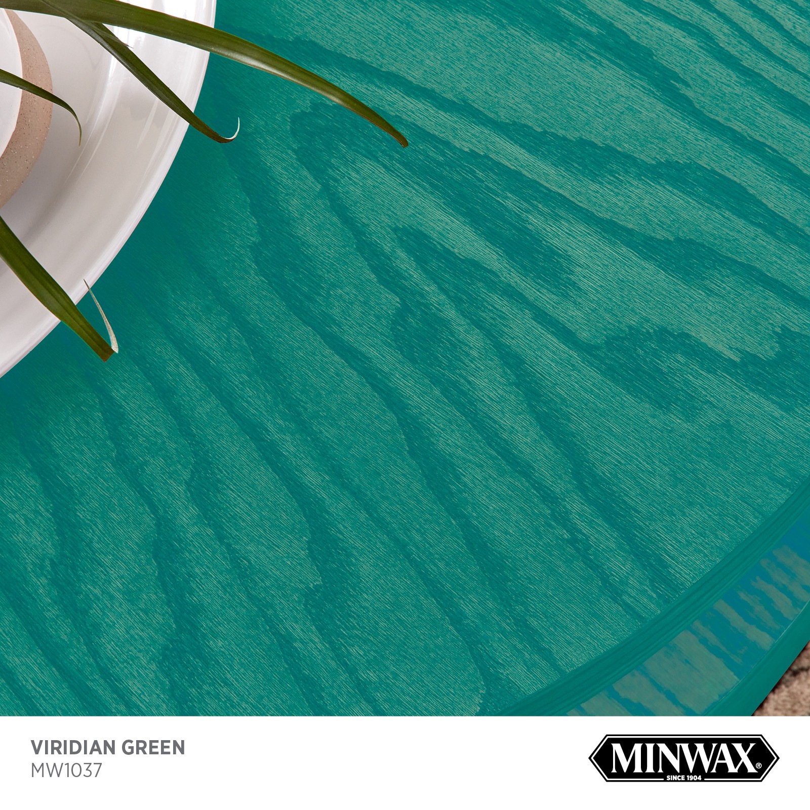 slide 2 of 6, Minwax Wood Finish Water-based Viridian Green MW1037 Semi-transparent Interior Stain ( 1-quart ), 1 ct