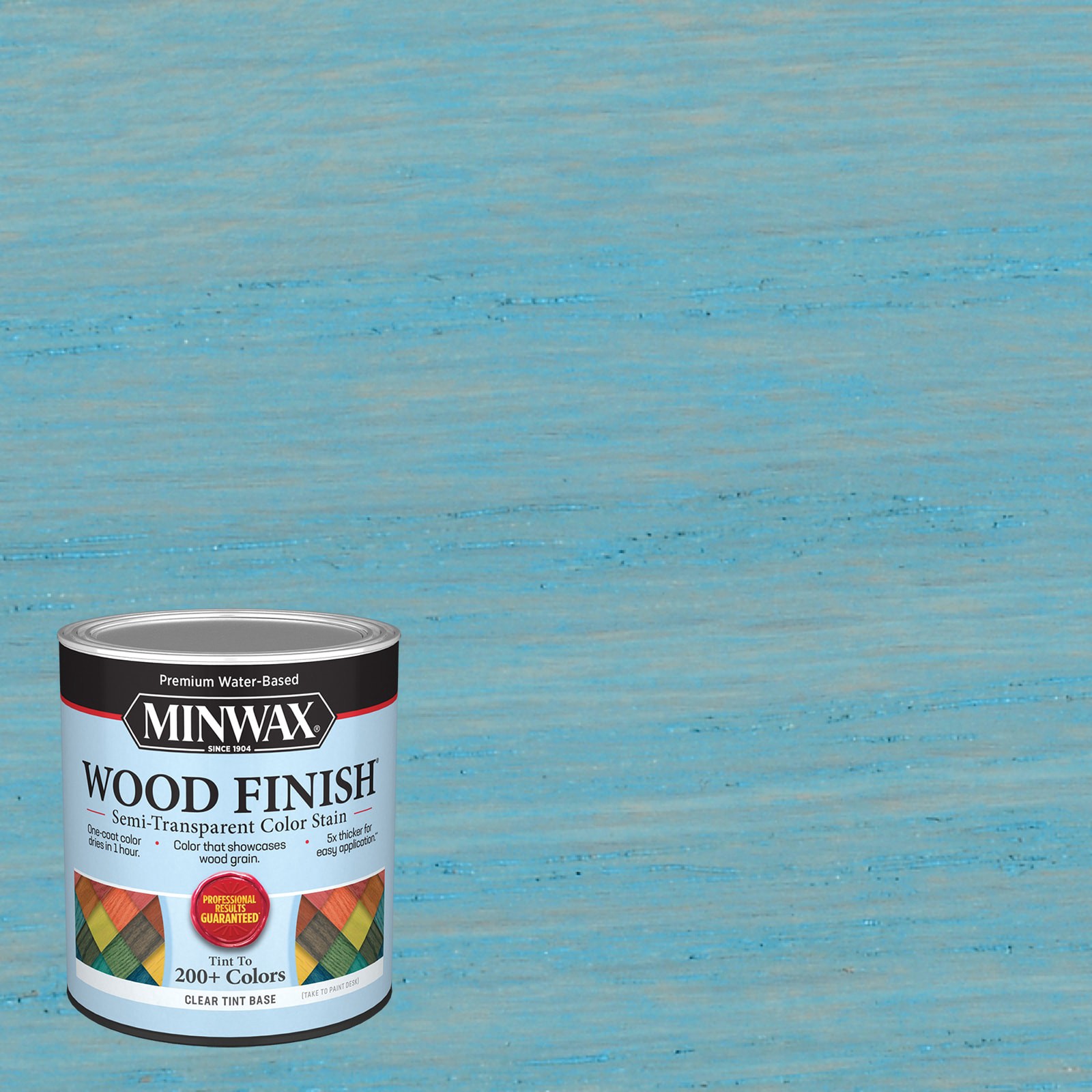 slide 1 of 6, Minwax Wood Finish Water-based Colton Blue MW1058 Semi-transparent Interior Stain ( 1-quart ), 1 ct