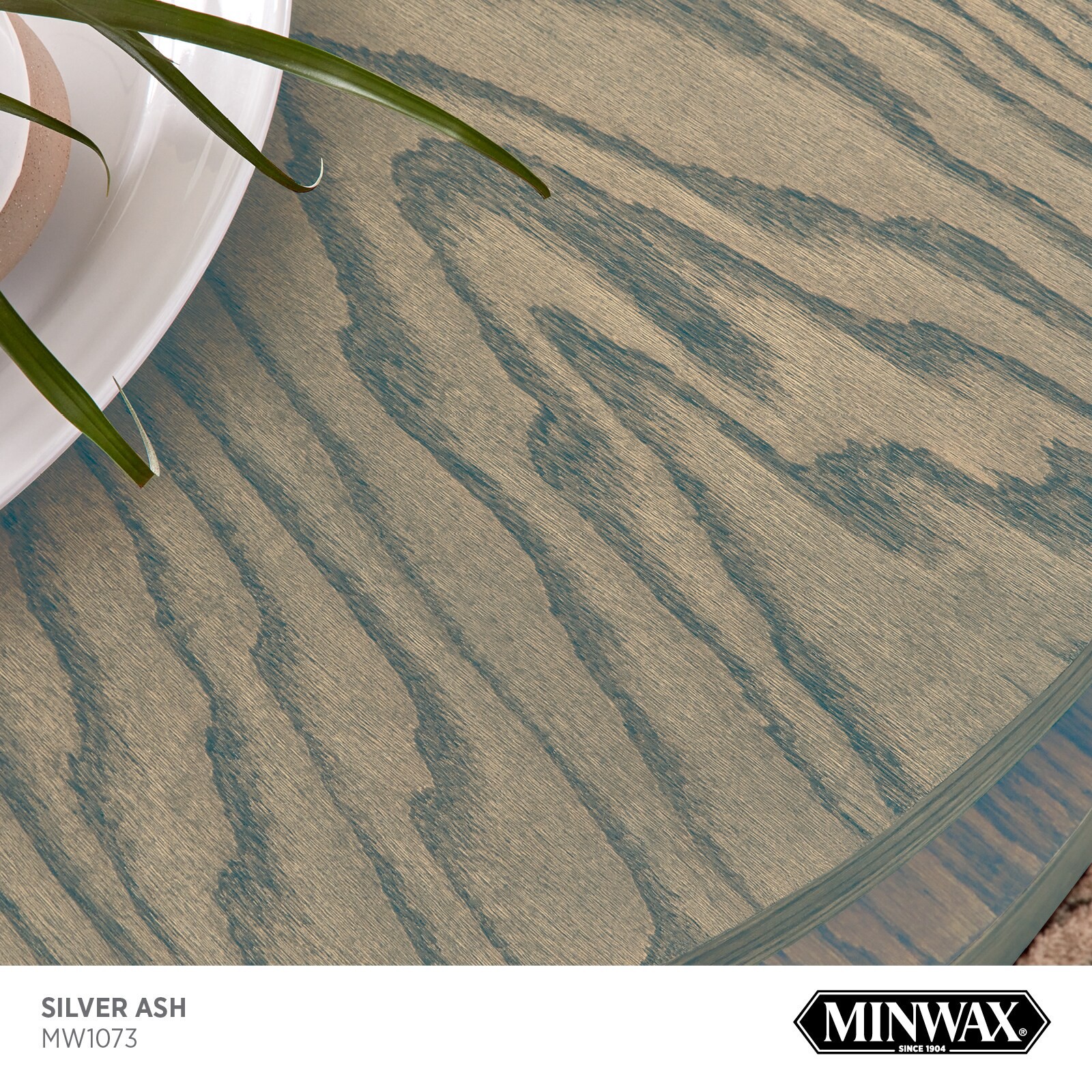 slide 2 of 6, Minwax Wood Finish Water-based Silver Ash MW1073 Semi-transparent Interior Stain ( 1-quart ), 1 ct