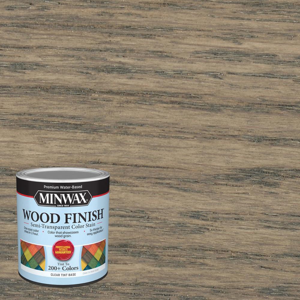slide 1 of 6, Minwax Wood Finish Water-based Harbor Gray MW1093 Semi-transparent Interior Stain ( 1-quart ), 1 ct
