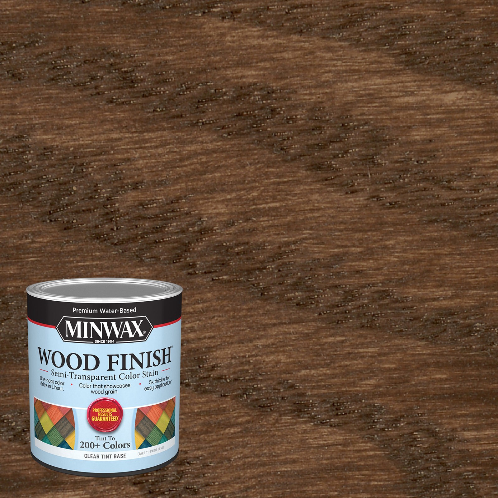 slide 1 of 6, Minwax Wood Finish Water-based Walnut MW1125 Semi-transparent Interior Stain ( 1-quart ), 1 ct
