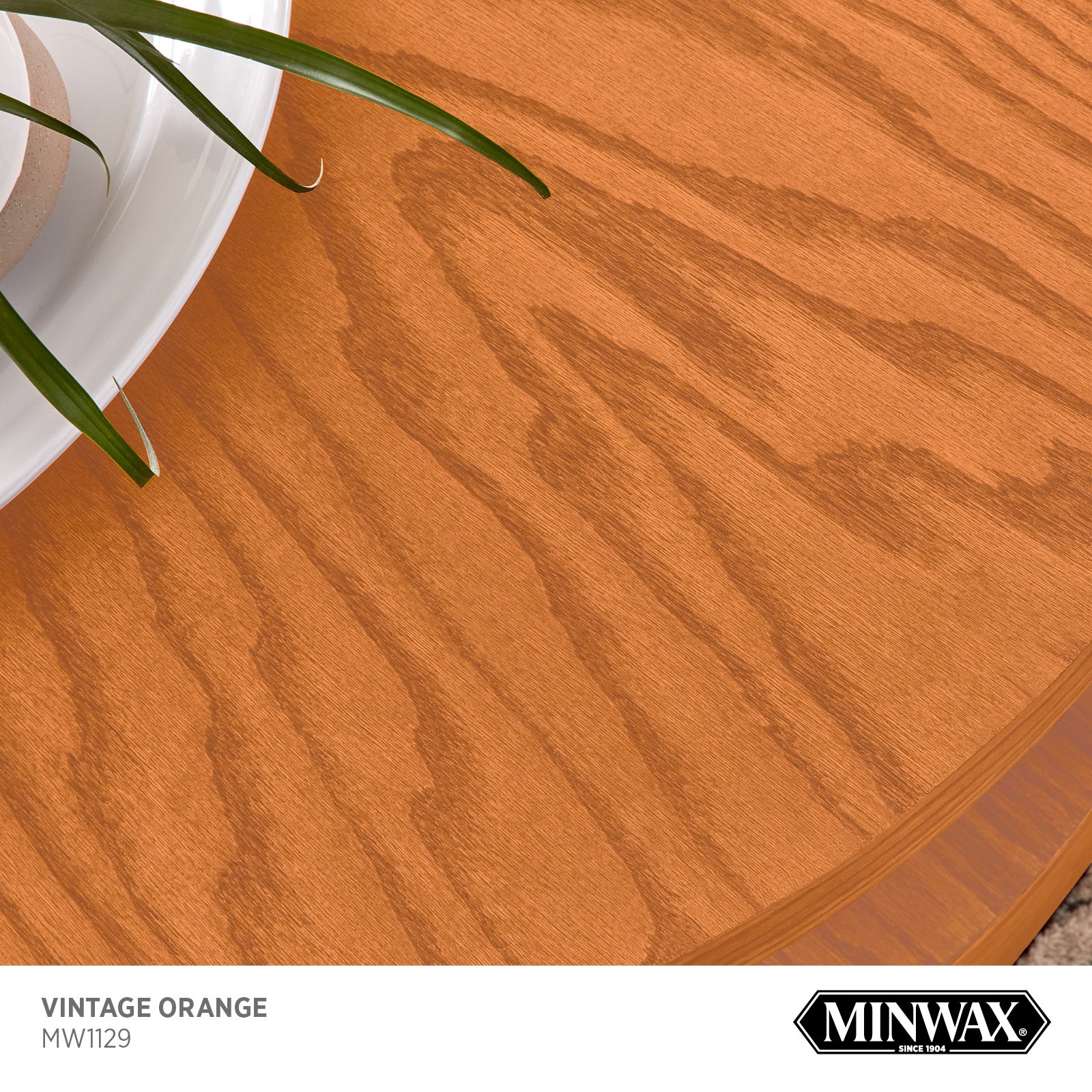 slide 2 of 6, Minwax Wood Finish Water-based Vintage Orange MW1129 Semi-transparent Interior Stain ( 1-quart ), 1 ct