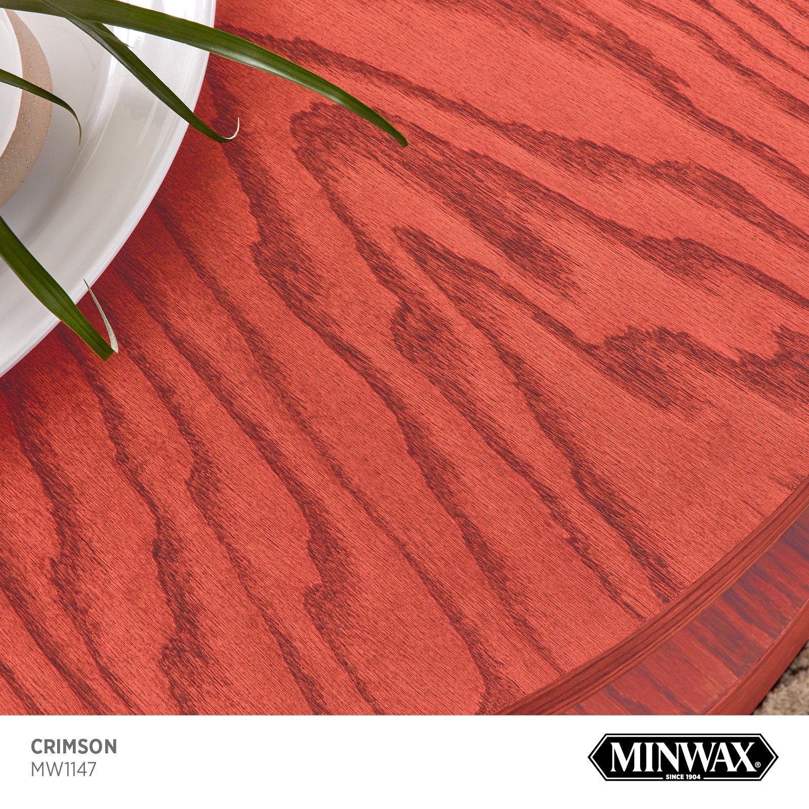 slide 2 of 6, Minwax Wood Finish Water-based Crimson MW1147 Semi-transparent Interior Stain ( 1-quart ), 1 ct