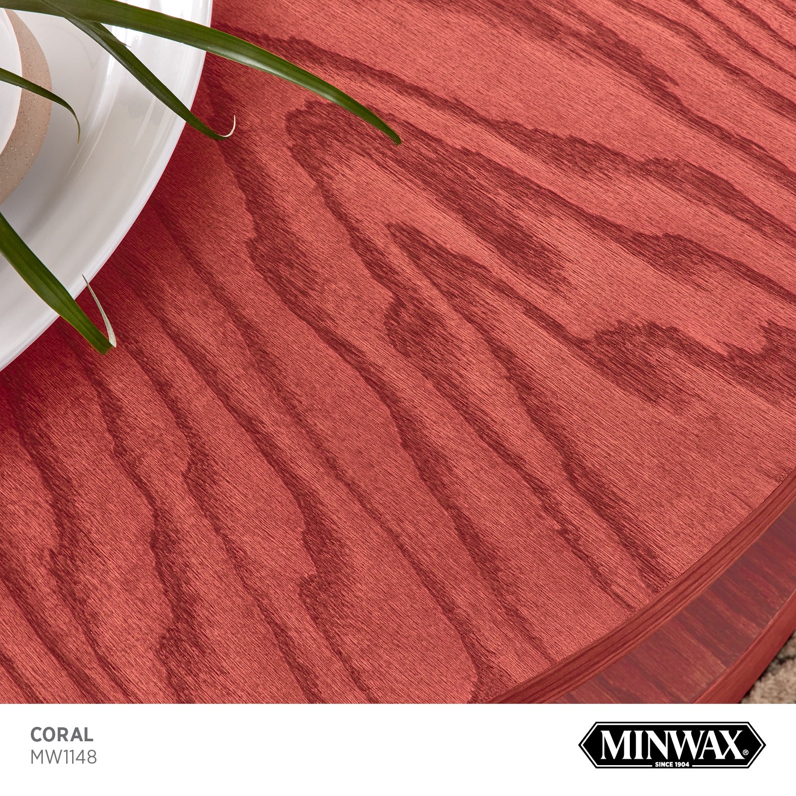 slide 2 of 6, Minwax Wood Finish Water-based Coral MW1148 Semi-transparent Interior Stain ( 1-quart ), 1 ct