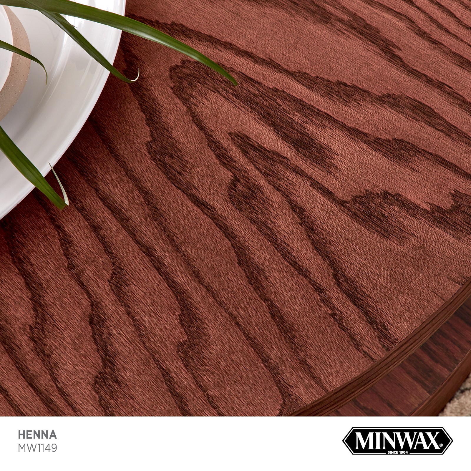 slide 2 of 6, Minwax Wood Finish Water-based Henna MW1149 Semi-transparent Interior Stain ( 1-quart ), 1 ct