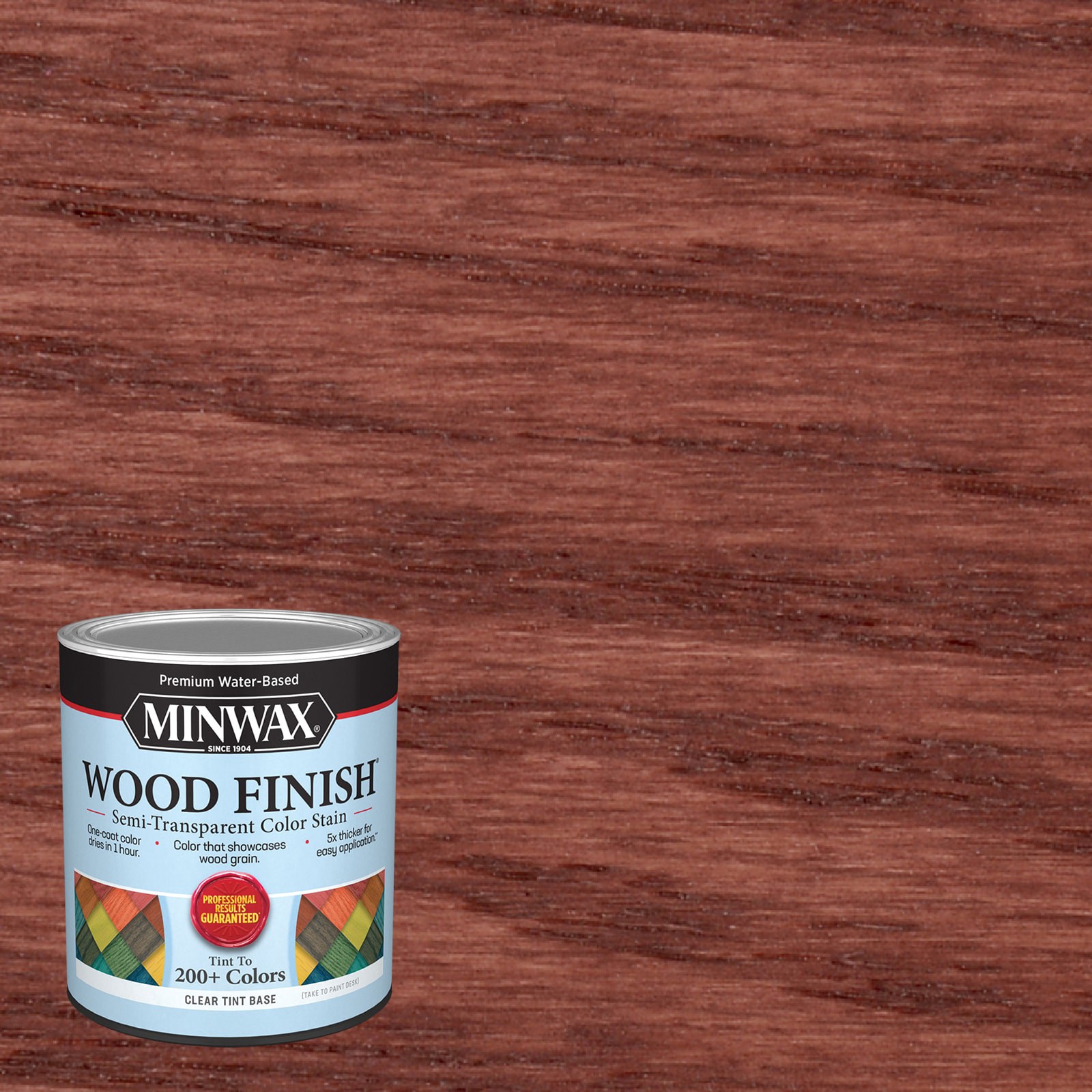 slide 1 of 6, Minwax Wood Finish Water-based Henna MW1149 Semi-transparent Interior Stain ( 1-quart ), 1 ct