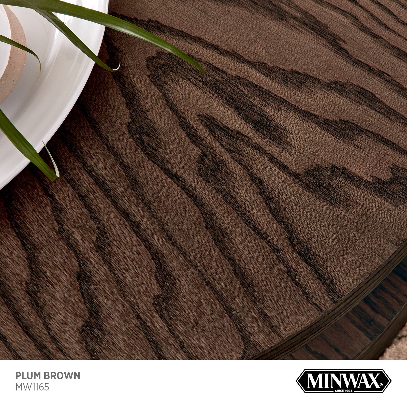 slide 2 of 6, Minwax Wood Finish Water-based Plum Brown MW1165 Semi-transparent Interior Stain ( 1-quart ), 1 ct